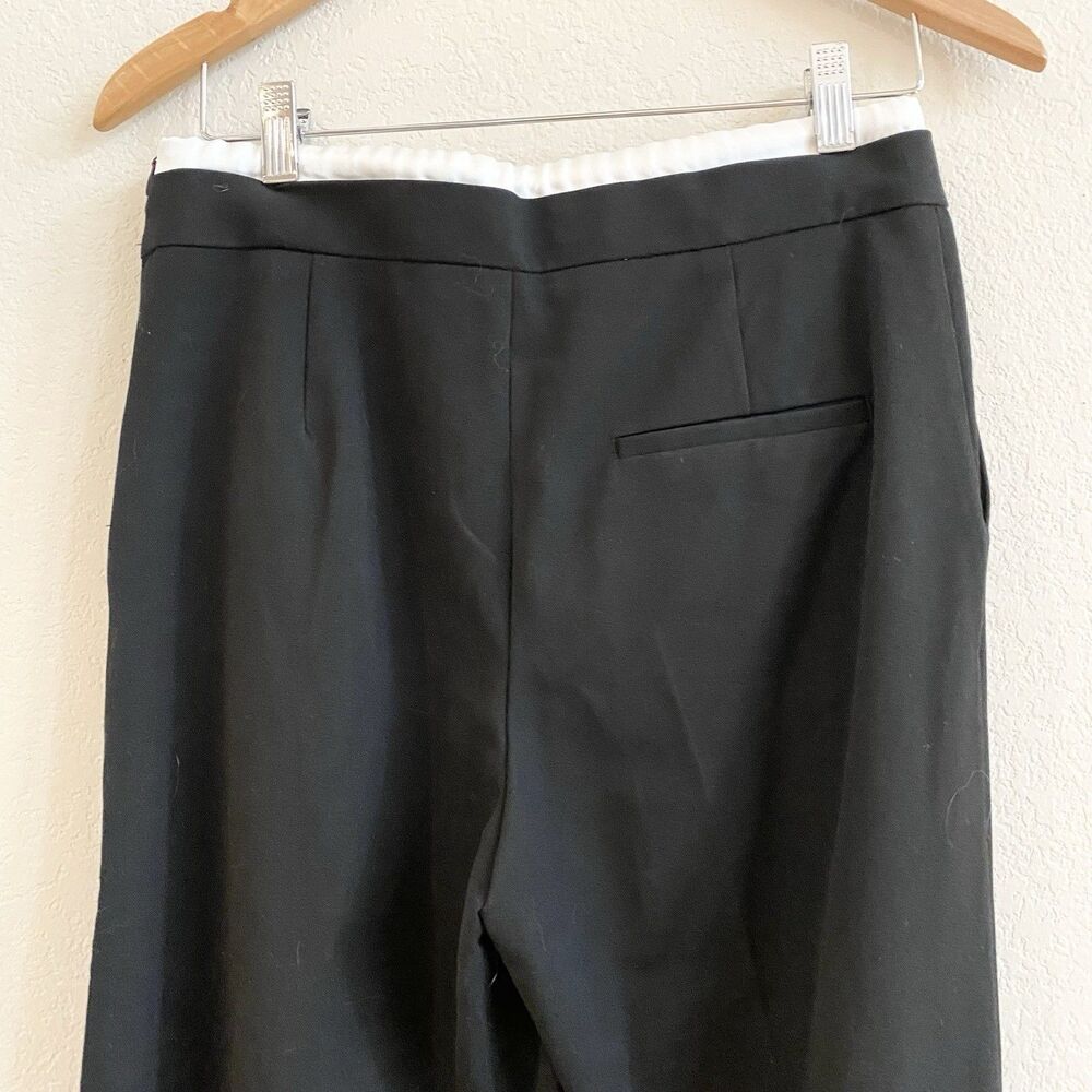 Zara Double Waisted Wide Leg Side Zip Black Drawstring Pants Size Medium - Picture 6 of 12